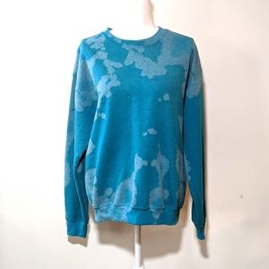 Sapphire Blue Reverse Tie Dye Crewneck Sweatshirt